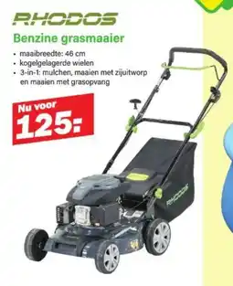 Van Cranenbroek Rhodos benzine grasmaaier aanbieding