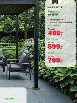 Van Cranenbroek Mirador Pergola 80 Solid aanbieding