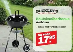 Van Cranenbroek Buckley's Houtskoolbarbecue Washburn aanbieding