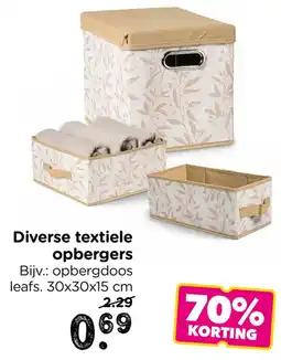 Xenos Diverse textiele opbergers aanbieding