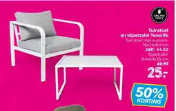 Xenos Tuinstoel en bijzettafel Tenerife aanbieding