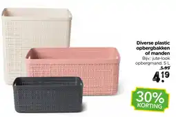 Xenos Diverse plastic opbergbakken of manden aanbieding