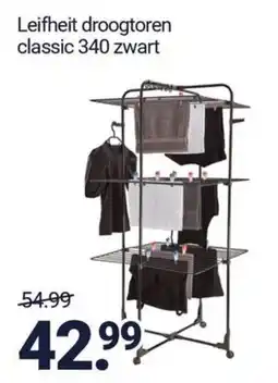 Inter Chalet Leifheit droogtoren classic 340 zwart aanbieding
