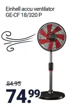 Inter Chalet Einhell accu ventilator GE-CF 18/320 P aanbieding