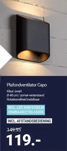 Inter Chalet Plafondventilator capo aanbieding