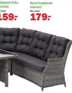 Van Cranenbroek Bois le Duc Rond hoekbank element aanbieding
