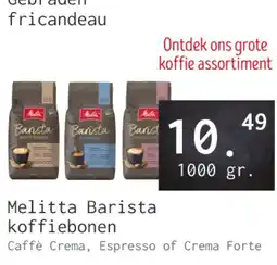 Naanhof melitta barista koffiebonen aanbieding