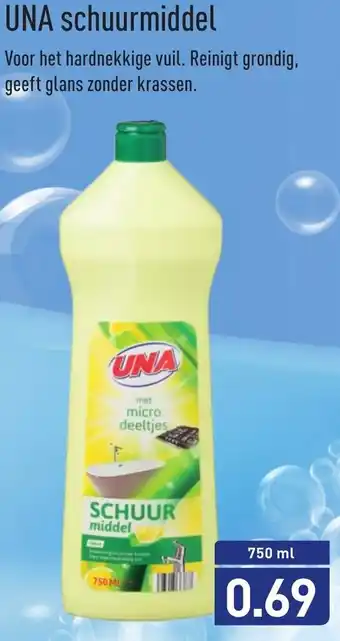 ALDI UNA schuurmiddel 750ml aanbieding