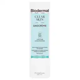 Trekpleister Biodermal Clear Skin SPF50 Dagcrème aanbieding