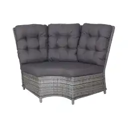 Van Cranenbroek Bank hoek rond Sicura willow grey met kussens aanbieding