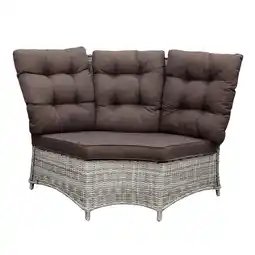Van Cranenbroek Bank hoek rond Aprano white grey met kussens aanbieding