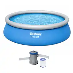 Van Cranenbroek Zwembad Fast Set Ø396 x 84 cm met pomp Bestway aanbieding