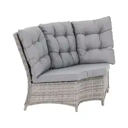 Van Cranenbroek Bank hoek rond Aprano willow grey met kussens aanbieding