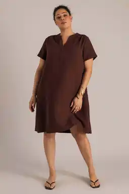 Wehkamp Yest Curve T-shirtjurk zomerjurk donkerbruin aanbieding