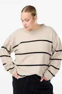 Wehkamp Zizzi gebreide trui beige aanbieding