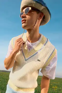 Wehkamp Lacoste spencer ecru aanbieding