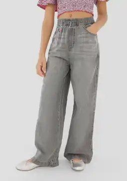 Wehkamp s.Oliver highwaist wide leg jeans grey denim aanbieding