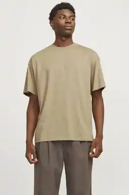Wehkamp JACK & JONES ESSENTIALS regular T-shirt lichtbruin aanbieding