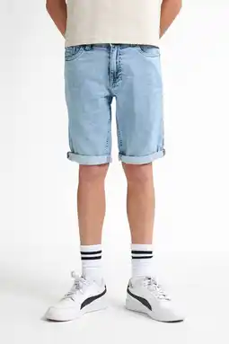 Wehkamp Petrol Industries denim short light blue denim aanbieding