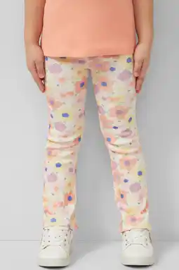 Wehkamp s.Oliver gebloemde legging ecru rib gebreid aanbieding