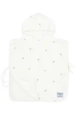 Wehkamp Meyco X Mrs. Keizer hydrofiele badponcho Ibiza wit/denim aanbieding