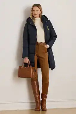 Wehkamp Lauren Ralph Lauren gewatteerde jas donkerblauw aanbieding
