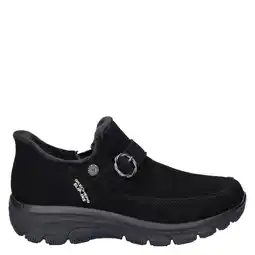 Wehkamp Skechers Easy Going gevoerde suède instappers zwart aanbieding