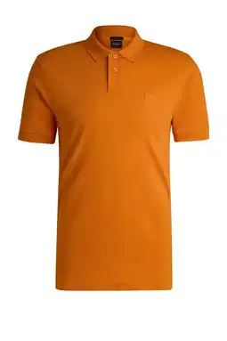 Wehkamp BOSS slim polo oranje aanbieding