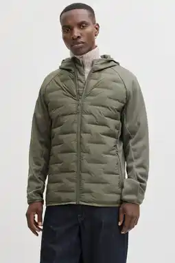 Wehkamp JACK & JONES ESSENTIALS gewatteerde jas olijfgroen aanbieding