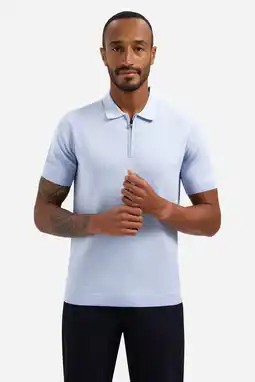 Wehkamp No Excess regular polo lichtblauw aanbieding