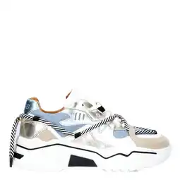 Wehkamp DWRS Jupiter chunky leren sneakers champagne/jeans aanbieding