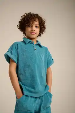 Wehkamp Tumble 'n Dry polo blauw aanbieding