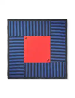 Wehkamp MADS NØRGAARD - COPENHAGEN gestreepte sjaal blauw/rood aanbieding