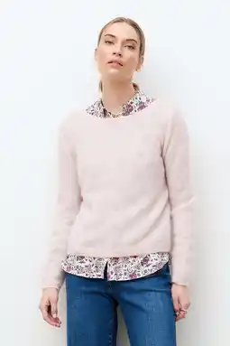 Wehkamp Caroll pullover met wol lichtroze aanbieding