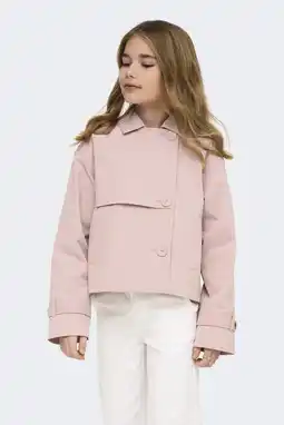 Wehkamp KIDS ONLY GIRL trenchcoat lichtroze aanbieding