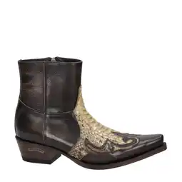 Wehkamp Sendra Mimo-Riding 9918 leren cowboylaarzen met slangenprint donkerbruin aanbieding