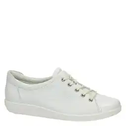 Wehkamp Ecco Soft 2.0 leren veterschoenen wit aanbieding