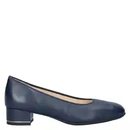 Wehkamp Ara Graz leren pumps met lage hak donkerblauw aanbieding