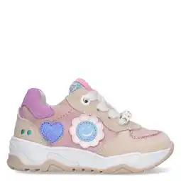 Wehkamp BunniesJR leren sneakers beige/roze aanbieding