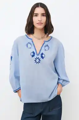 Wehkamp Caroll blousetop blauw aanbieding