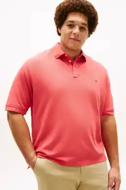 Wehkamp Tommy Hilfiger Big & Tall regular polo Plus Size koraalrood aanbieding