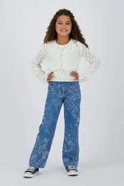 Wehkamp Vingino highwaist wide leg jeans medium blue denim aanbieding