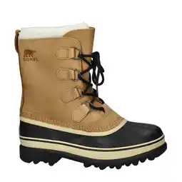 Wehkamp Sorel Caribou leren snowboots cognac aanbieding