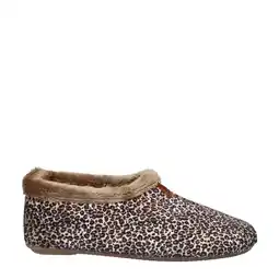 Wehkamp Nelson Home pantoffels met panterprint bruin aanbieding