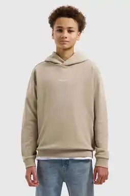 Wehkamp Ballin hoodie met backprint beige aanbieding