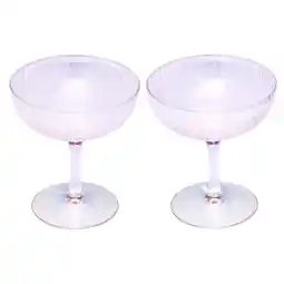 Wehkamp Vondels champagne coupe glas ripple transparant (set van 2) aanbieding
