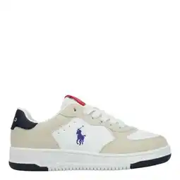 Wehkamp Ralph Lauren Masters Court sneakers wit/beige aanbieding