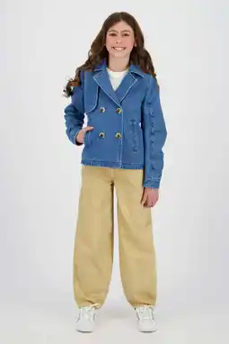 Wehkamp Vingino denim trenchcoat medium blue denim aanbieding