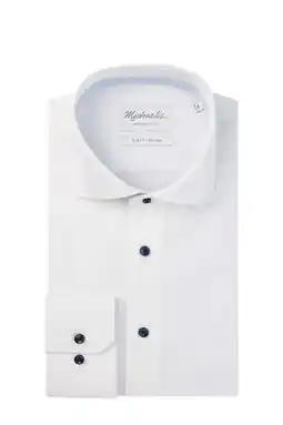 Wehkamp Michaelis slim fit strijkvrij overhemd wit aanbieding