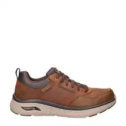Wehkamp Skechers Arch Fit Crosser leren sneakers cognac aanbieding